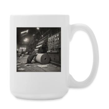 Beaver Paper Mill Industrial Retro Animal Crime - Large Mug 440 ml - white - Right