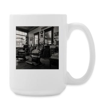 Crime rétro rétro de chat de salon de barbier - Grande tasse 440 ml - blanc - Droite