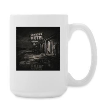 Motel vintage Night Noir Motif animal Chat Animal - Grande tasse 440 ml - blanc - Droite