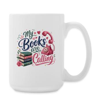 My Books Are Calling - Large Mug 440 ml - white - Right