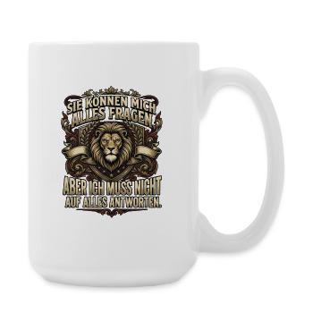 Sie können mich alles fragen - Große Tasse 440 ml - Weiß - Rechts