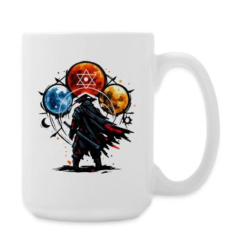 Chevalier Élémentaire dans le Cercle Stellaire - Grande tasse 440 ml - blanc - Droite