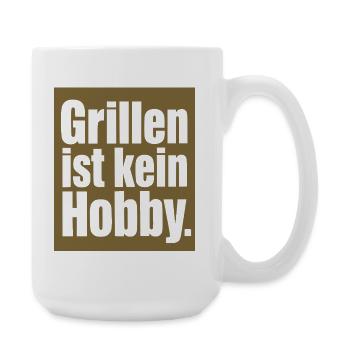 Grillen Ist Kein Hobby Grillmeister Motiv BBQ - Große Tasse 440 ml - Weiß - Rechts
