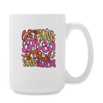 Psychedelische Soul-Vibes - Große Tasse 440 ml - Weiß - Rechts