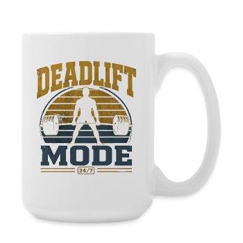 Kreuzheben-Modus 24/7 Powerlifting Gym Motivation - Große Tasse 440 ml - Weiß - Rechts