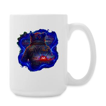 Veste de concert style ours néon - Grande tasse 440 ml - blanc - Droite