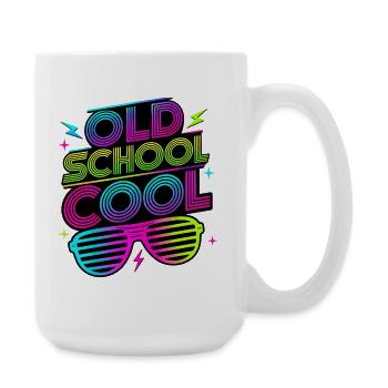 Costumes old school cool des années 80 - Grande tasse 440 ml - blanc - Droite