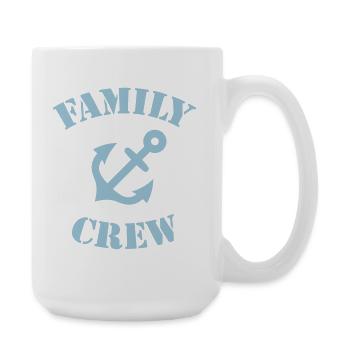 Family Crew (Anker / Schiffscrew / Sky Blue) - Große Tasse 440 ml - Weiß - Rechts