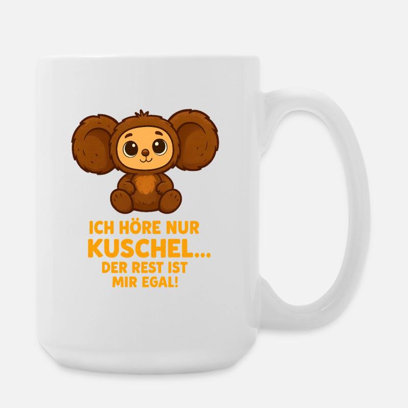 Kuschelbär mit Spruch - Große Tasse 440 ml - Weiß