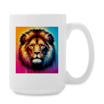 lion - Large Mug 440 ml - white - Right