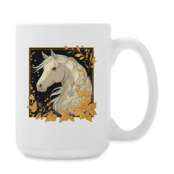 Cheval d'automne - Grande tasse 440 ml - blanc - Droite