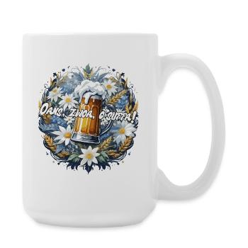 Bavarian Beer Festival Oans, two, g'suffa! - Large Mug 440 ml - white - Right