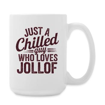 Chilled Guy Who Loves Jollof, African Food - Large Mug 440 ml - white - Right