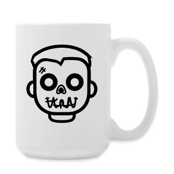 zombie_face - Große Tasse 440 ml - Weiß - Rechts