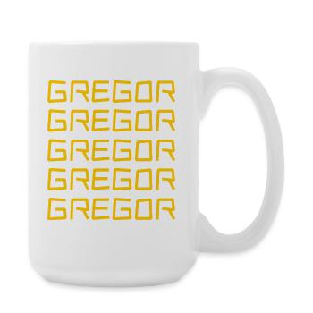 Vorname Gregor - Große Tasse 440 ml - Weiß - Rechts