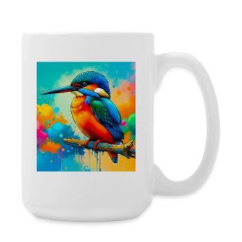 martin-pêcheur - Grande tasse 440 ml - blanc - Droite