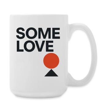 Minimalistisches „Some Love“ Design – Geometrische - Große Tasse 440 ml - Weiß - Rechts