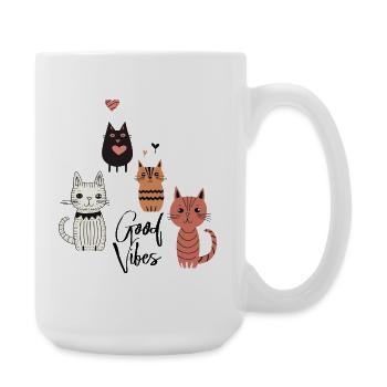 Playful Cats - Large Mug 440 ml - white - Right