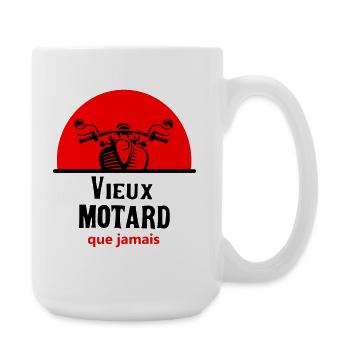 Vieux motard que jamais - Grande tasse 440 ml - blanc - Droite
