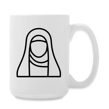 Muslimische Frau - Große Tasse 440 ml - Weiß - Rechts