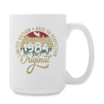 November 1984 Anniversary Gift November 1984 - Large Mug 440 ml - white - Right