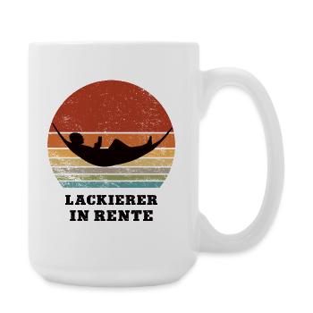 Rente Lackierer Rentner Pension Ruhestand Maler - Große Tasse 440 ml - Weiß - Rechts