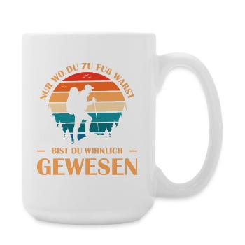 Hiking Sayings Hiker Hiking Outfits - Large Mug 440 ml - white - Right