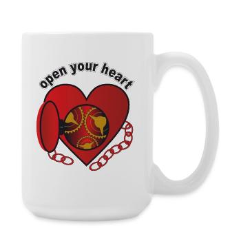 open_your_heart - Grande tasse 440 ml - blanc - Droite