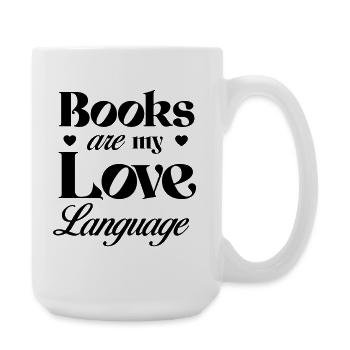 Book are my Love Language - Large Mug 440 ml - white - Right