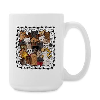 Cats V1COLOR - Large Mug 440 ml - white - Right