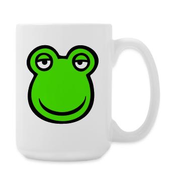 Frog Toad Smiles Funny Comic Happy Cool - Large Mug 440 ml - white - Right
