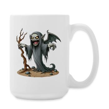 Sensenmann-Banshee auf der Erde - Große Tasse 440 ml - Weiß - Rechts