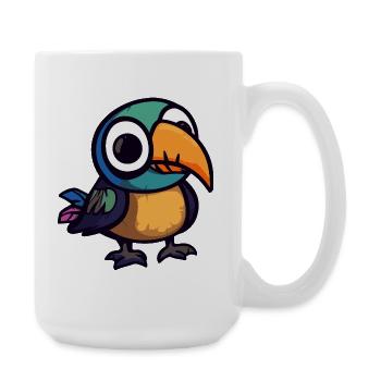 Toucan Bird Halloween Zombie - Large Mug 440 ml - white - Right
