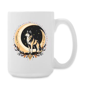 Boho Wolf - Large Mug 440 ml - white - Right