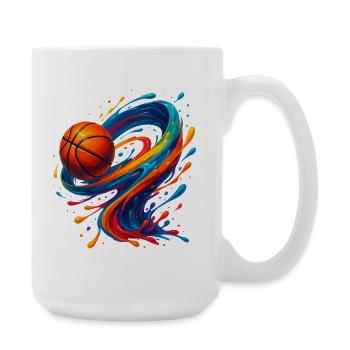 Éclaboussure de basket-ball Vibrant Orbit - Grande tasse 440 ml - blanc - Droite
