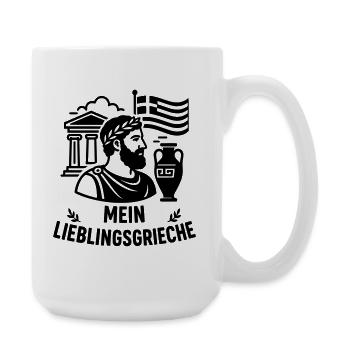 Maillot de supporter grec préféré - Grande tasse 440 ml - blanc - Droite