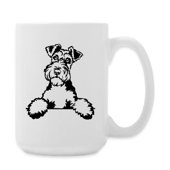 Fox Terrier Head - Large Mug 440 ml - white - Right