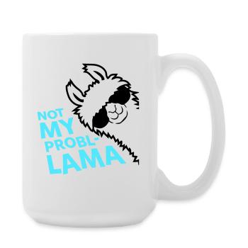 Lama Not My Problama Cool Side Lunettes de soleil - Grande tasse 440 ml - blanc - Droite