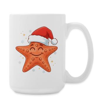Noël des étoiles de mer - Grande tasse 440 ml - blanc - Droite