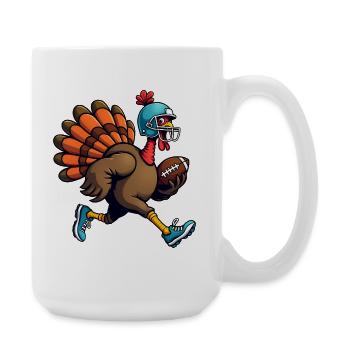 Thanksgiving Football Turkey - Large Mug 440 ml - white - Right