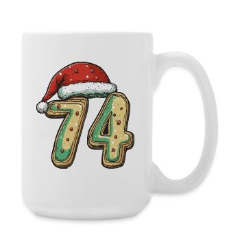 74 Number Cookie Christmas - Large Mug 440 ml - white - Right