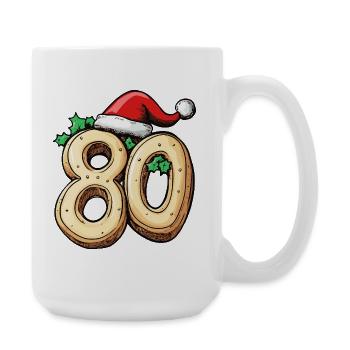 80 Number Cookie Christmas - Large Mug 440 ml - white - Right