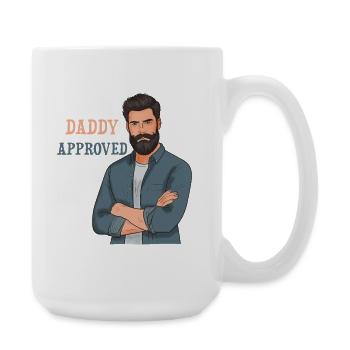 Daddy Approved Bart Mann Design - Große Tasse 440 ml - Weiß - Rechts