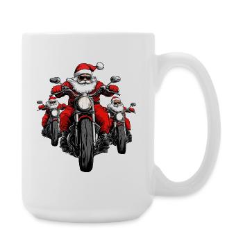 Motorcyclists Christmas - Large Mug 440 ml - white - Right