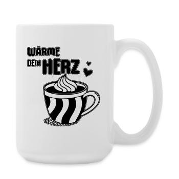 Warm Your Heart Coffee Mug - Large Mug 440 ml - white - Right