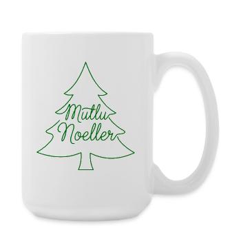 Conception du sapin de Noël de Mutlu Noeller - Grande tasse 440 ml - blanc - Droite