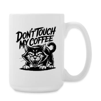 Drôle de design drôle de chat sifflant Coffee Love - Grande tasse 440 ml - blanc - Droite