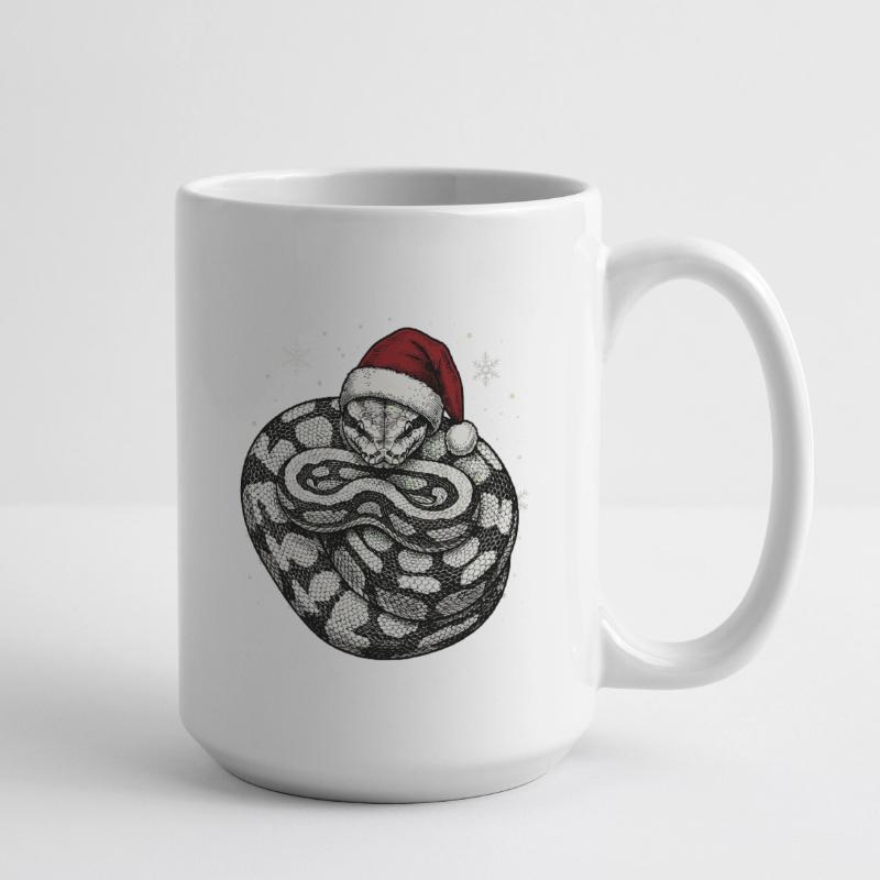 Serpent roi python roi de Noël Python boule Grande tasse 440 ml