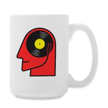 Vinyl-Album-Hauptposter-Kunst - Große Tasse 440 ml - Weiß - Rechts