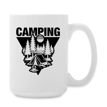 Zelt Camping Symbol Natur - Große Tasse 440 ml - Weiß - Rechts